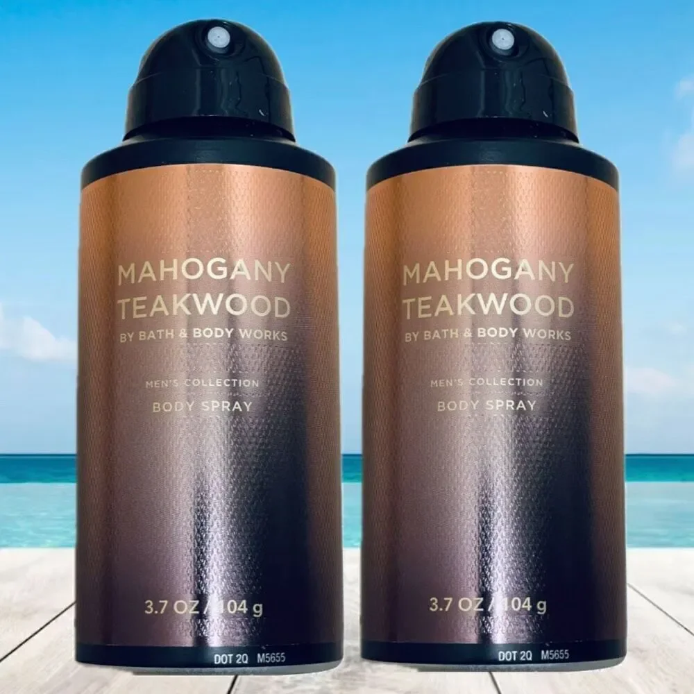 LAST ONE Bath & Body Works Lot of 2 MAHOGANY TEAKWOOD  Men’s Body Spray